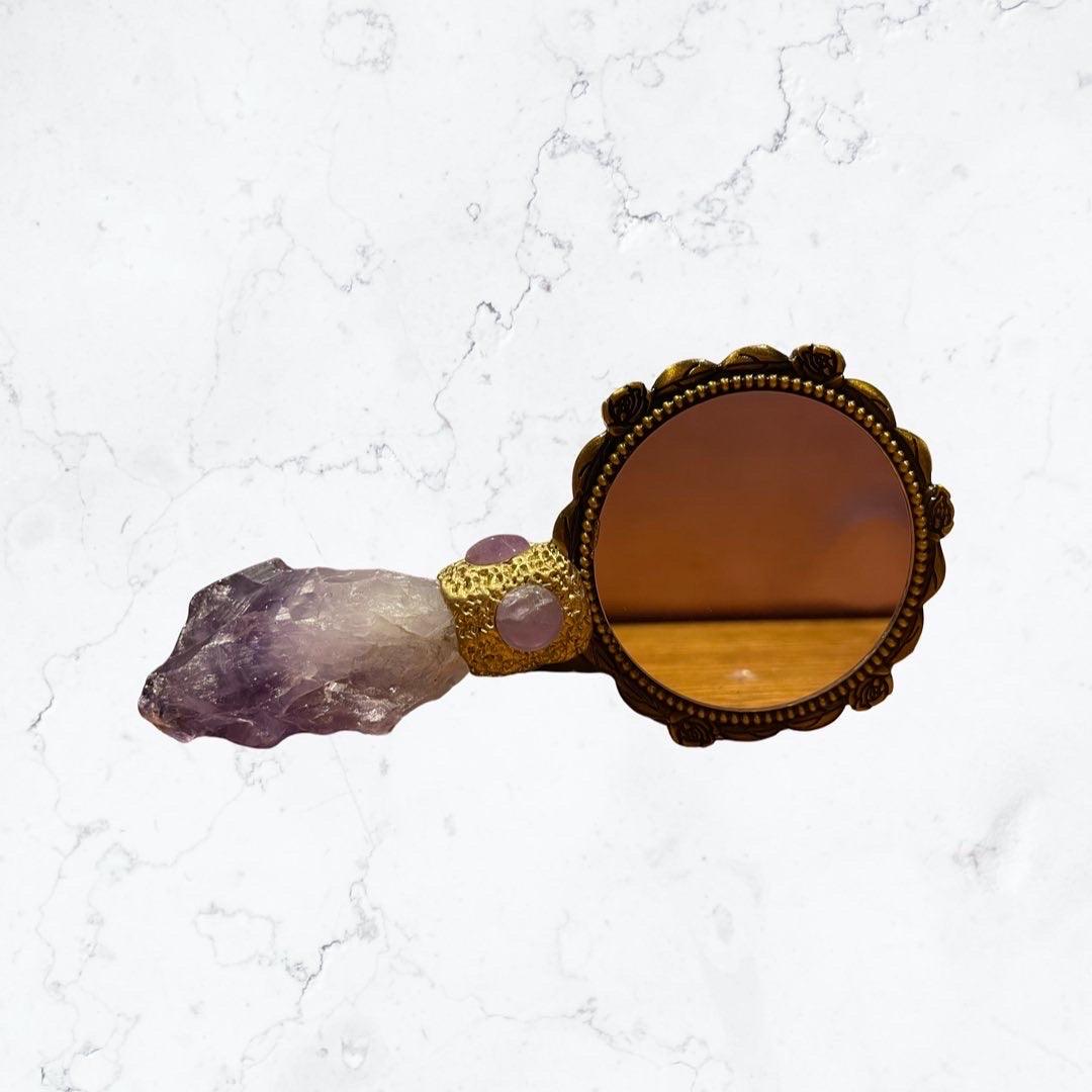 Amethyst Crystal Mirror - Enchant & Delight
