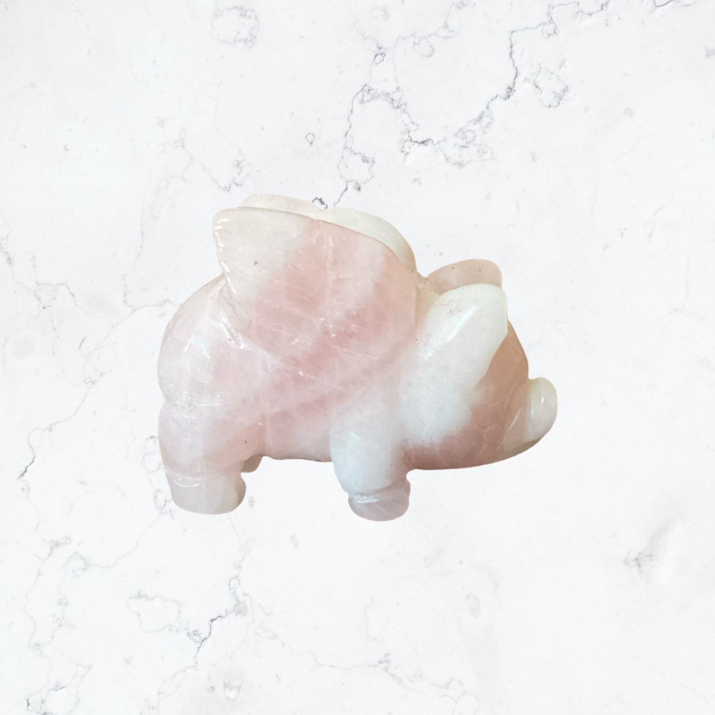 Rose Quartz flying piglet