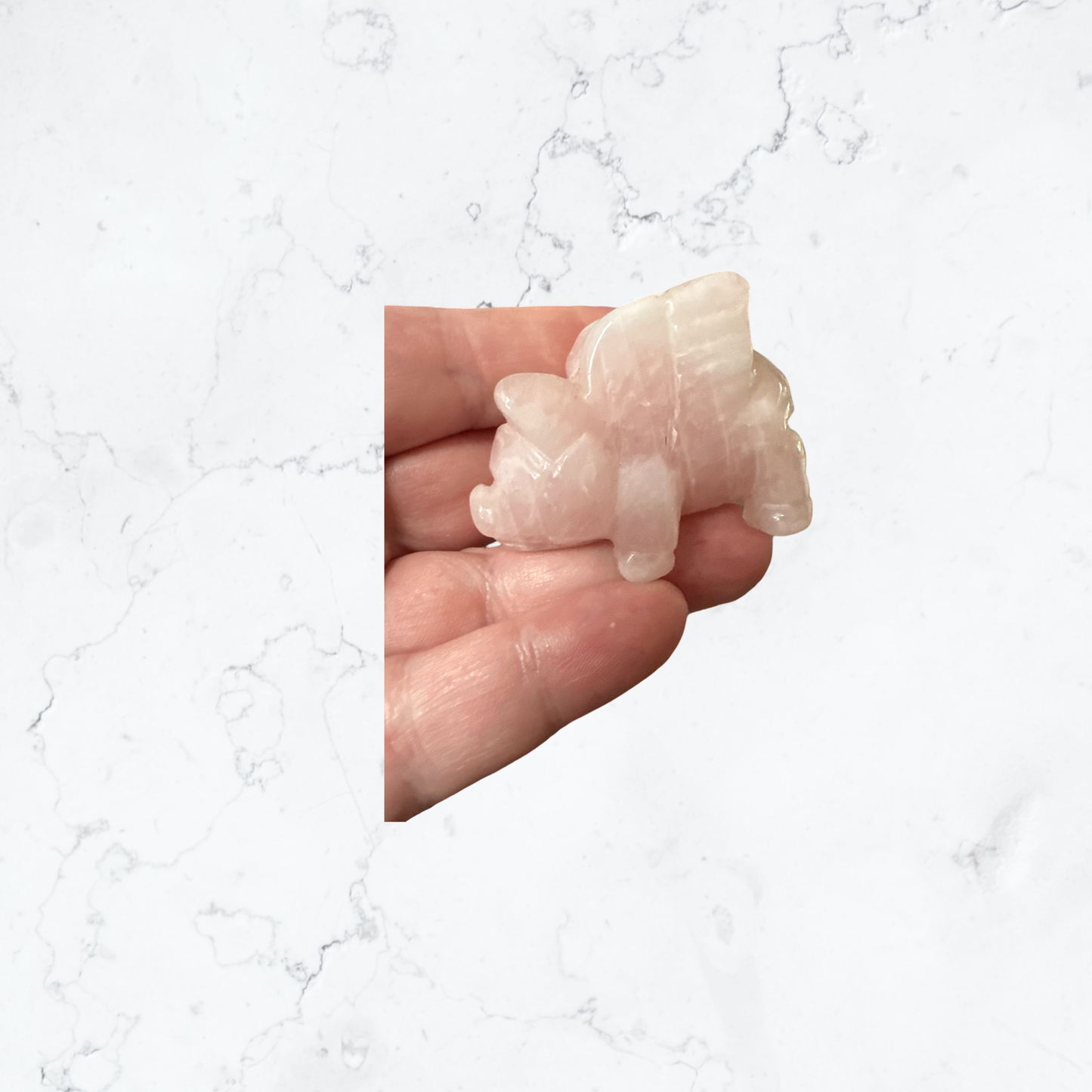 Rose Quartz flying piglet