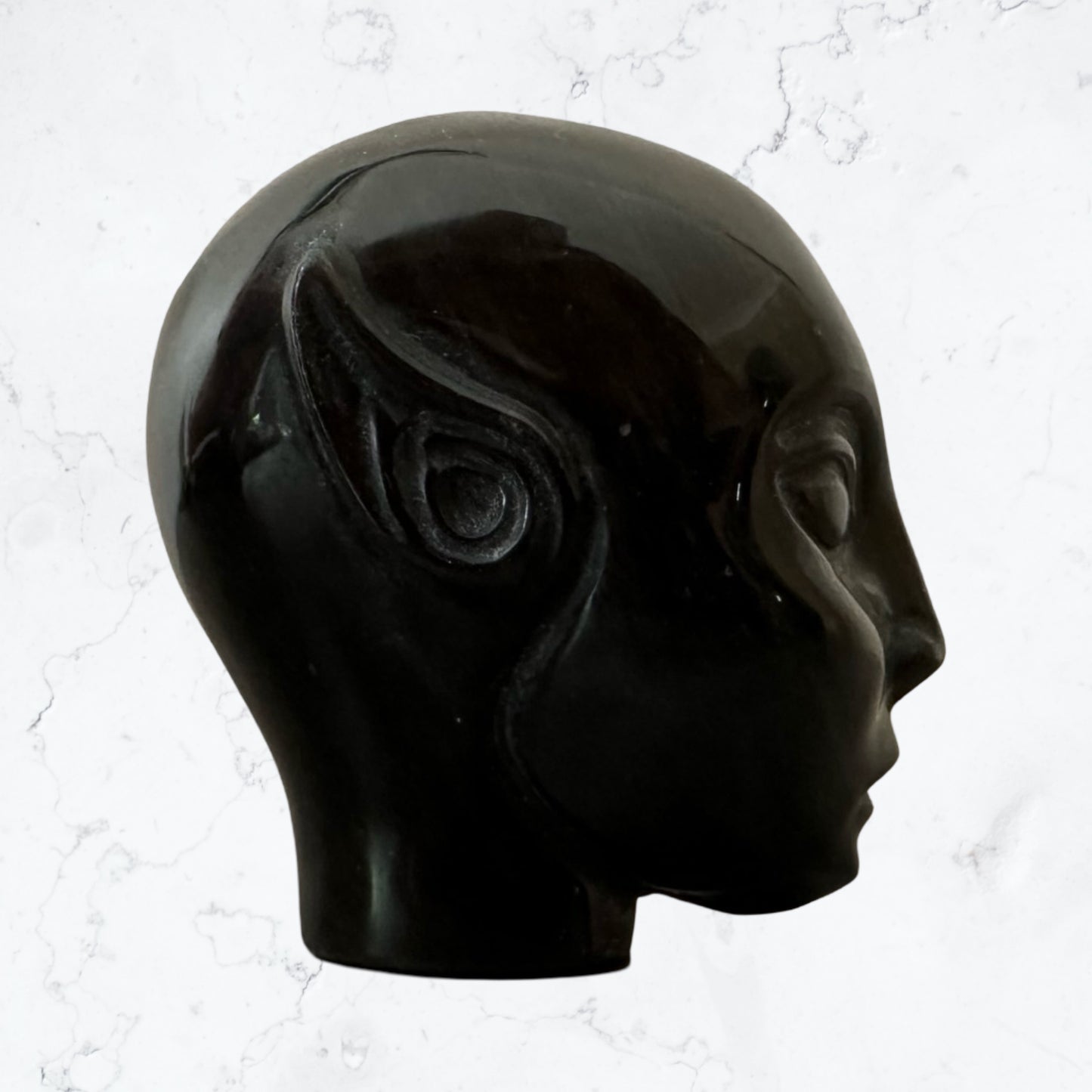 Golden sheen Obsidian Avatar carving