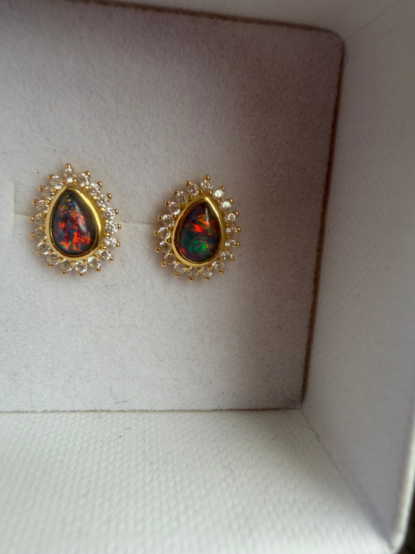 Opal No. 12 – Enchanted Aurora | Coober Pedy Australian Opal Earrings