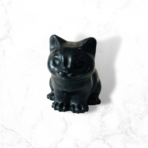 Obsidian Cat Crystal Carving - Enchant & Delight