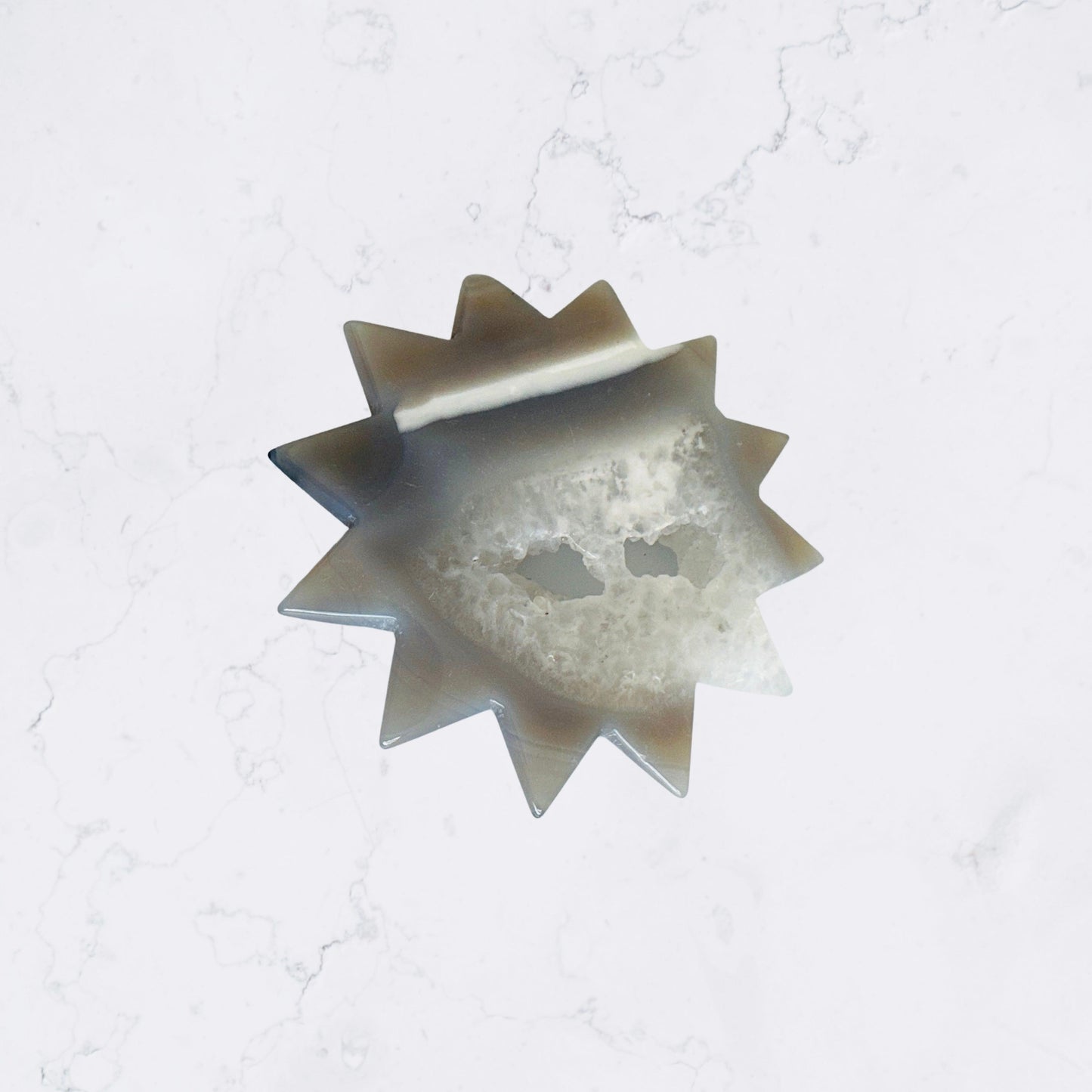 Druzy Agate Sun Crystal Carving - Enchant & Delight