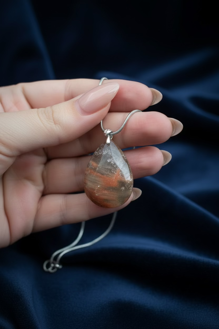 Garden Quartz, with Dendritic inclusions pendant - Enchant & Delight