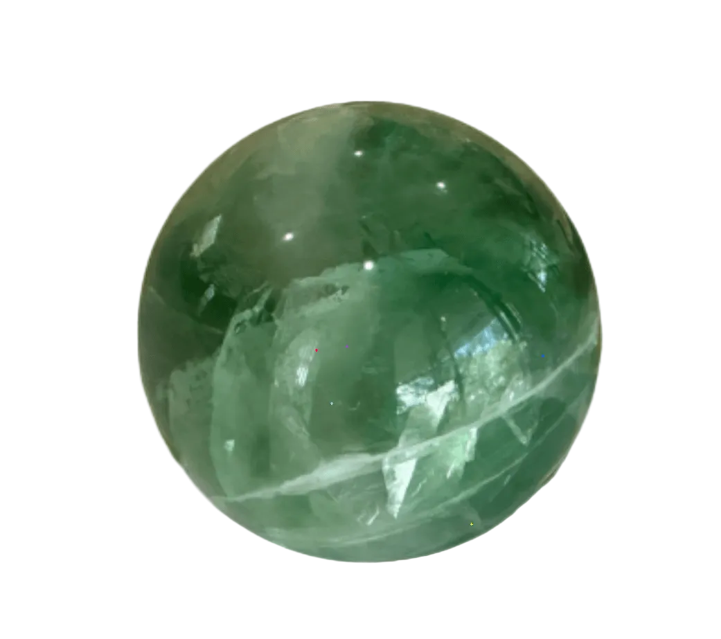 Green Fluorite Crystal Sphere - Enchant & Delight