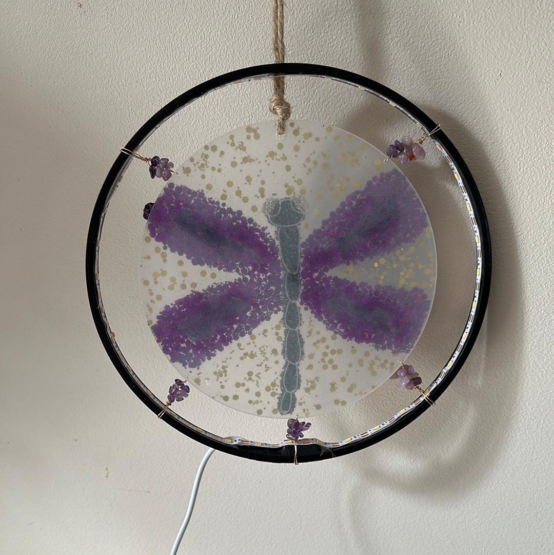 Kyanite Dragon fly USB hanging light - Enchant & Delight