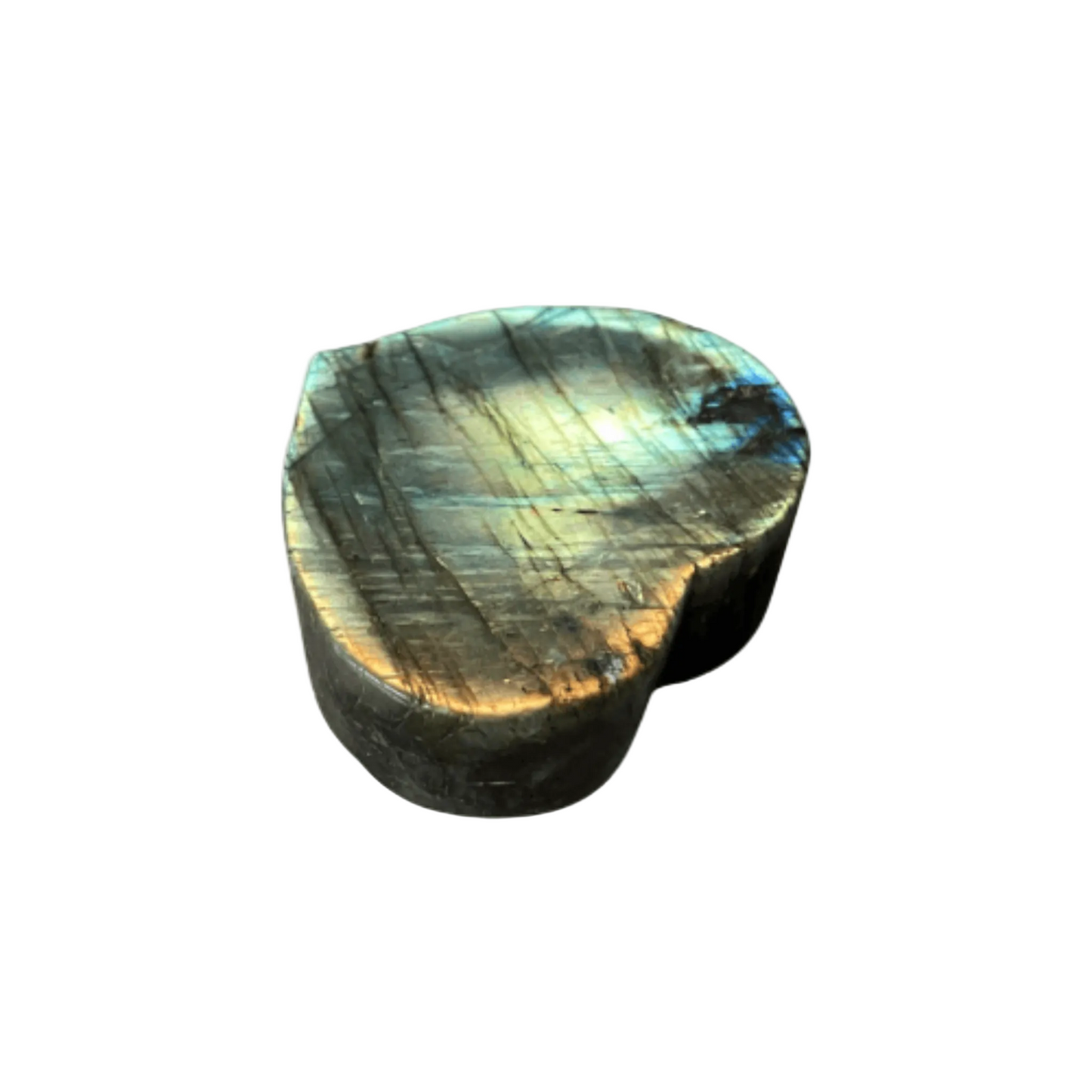 Labradorite Heart Crystal Carving - Enchant & Delight