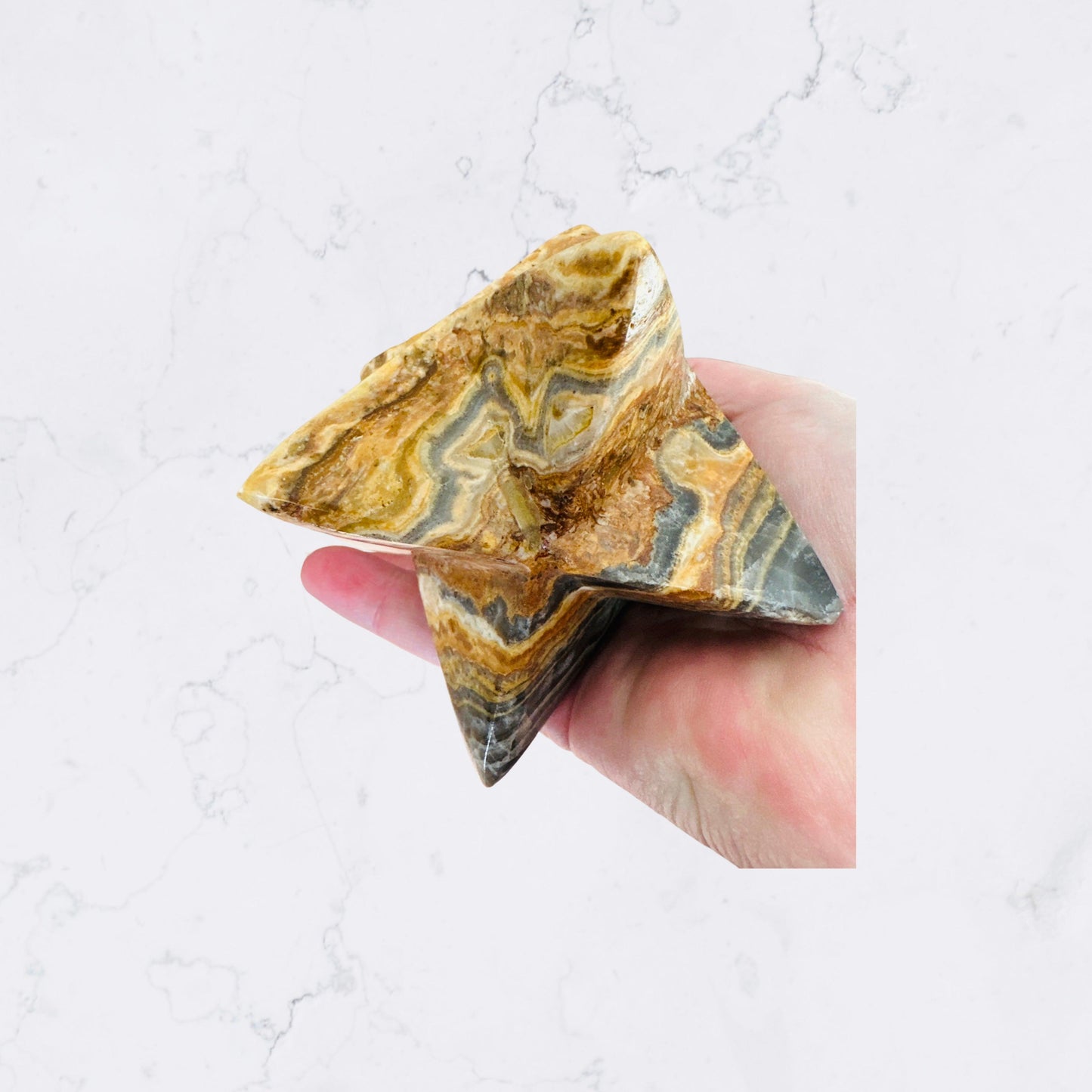 Merkaba Crystal Agate Carving - Enchant & Delight