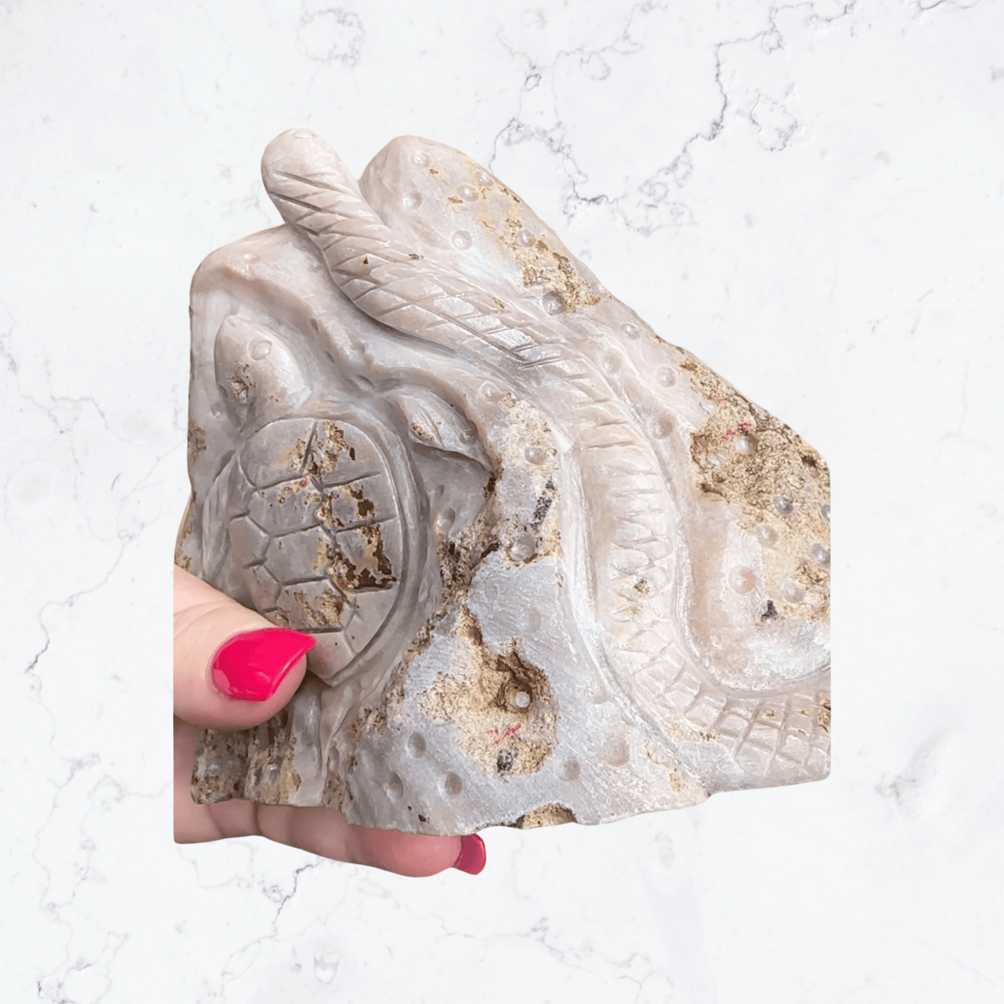 Pink Amethyst hand carved Freeform - Enchant & Delight