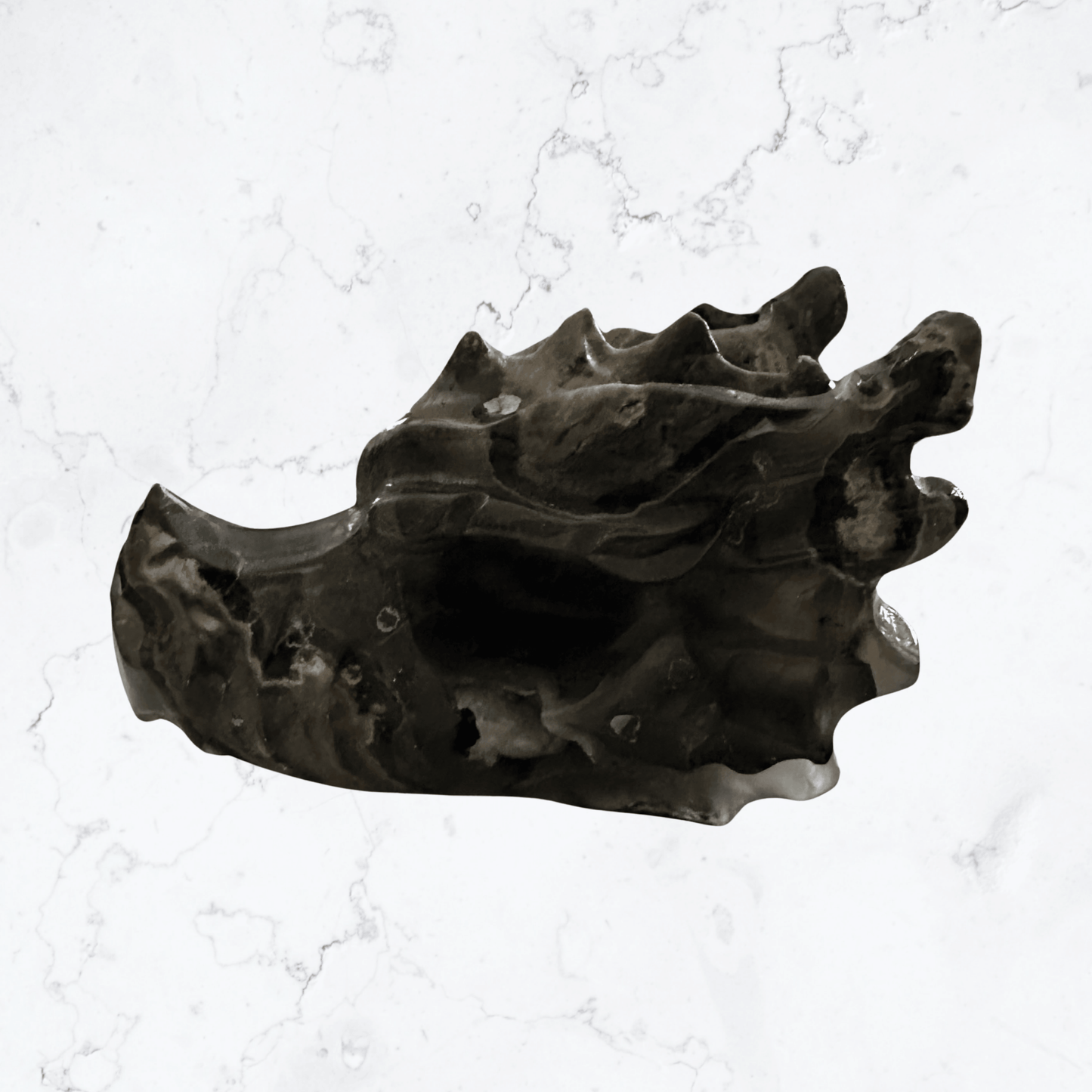 Volcano Agate Dragon Head Skull Carving - Enchant & Delight