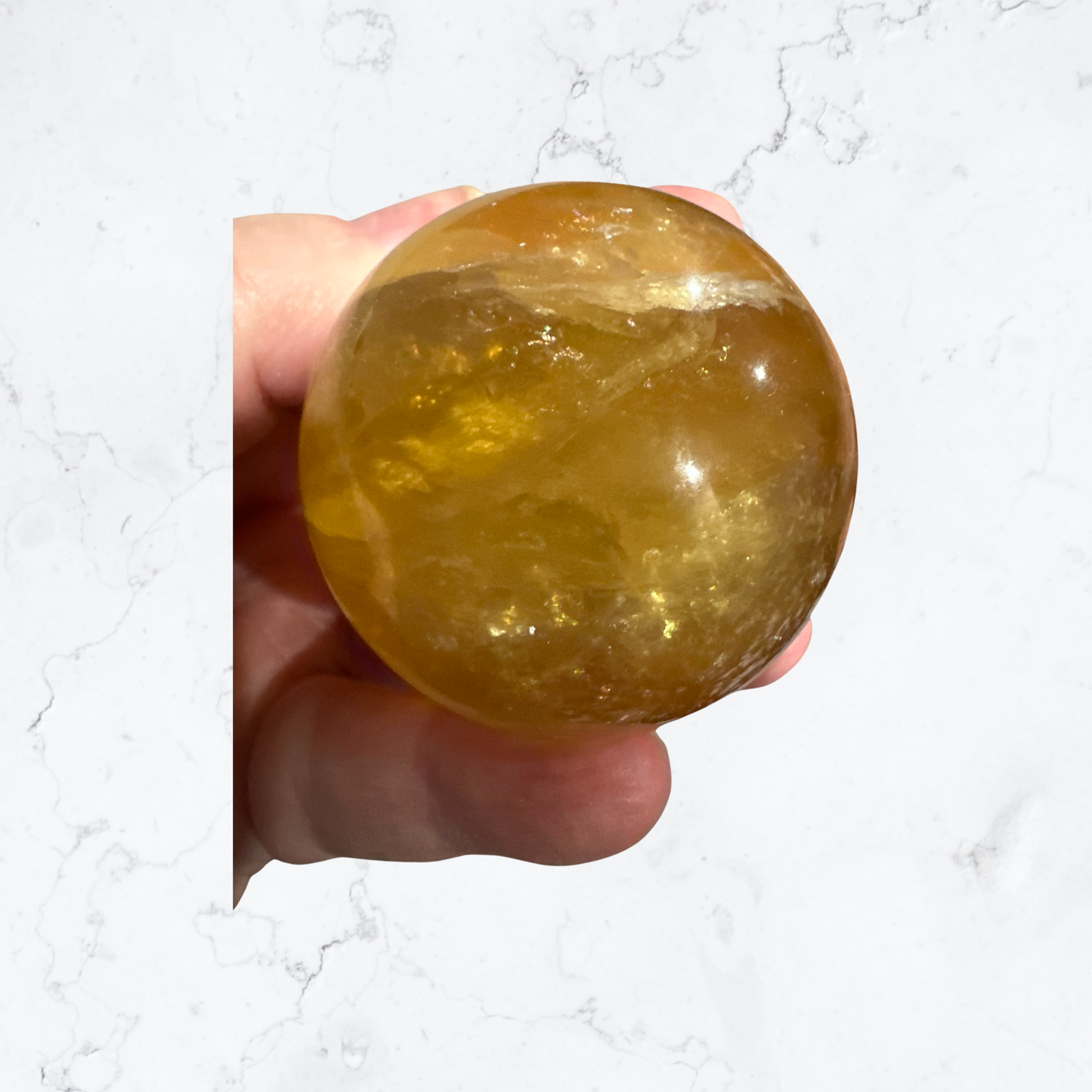 Yellow Fluorite Sphere - Enchant & Delight