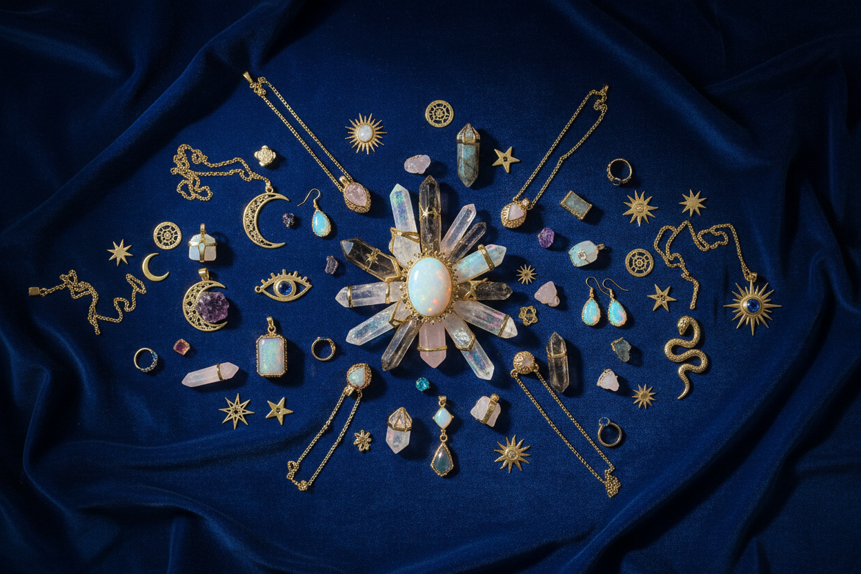 Jewellery on Blue Velvet