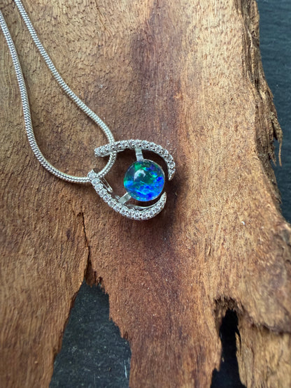 Opal No. 7 — Eclipse Bloom Pendant