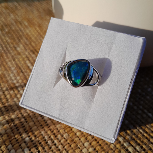 ✨ Ocean Fire Opal Ring Coober Pedy ~ Australia ✨ Size 8.5