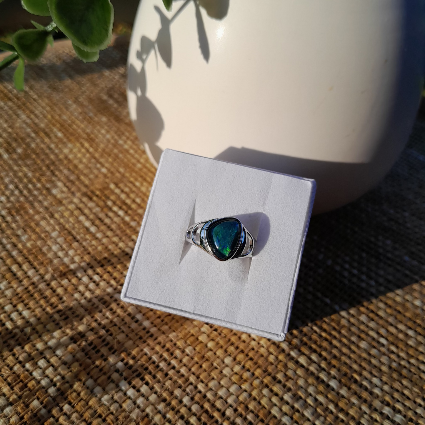 ✨ Ocean Fire Opal Ring Coober Pedy ~ Australia ✨ Size 8.5