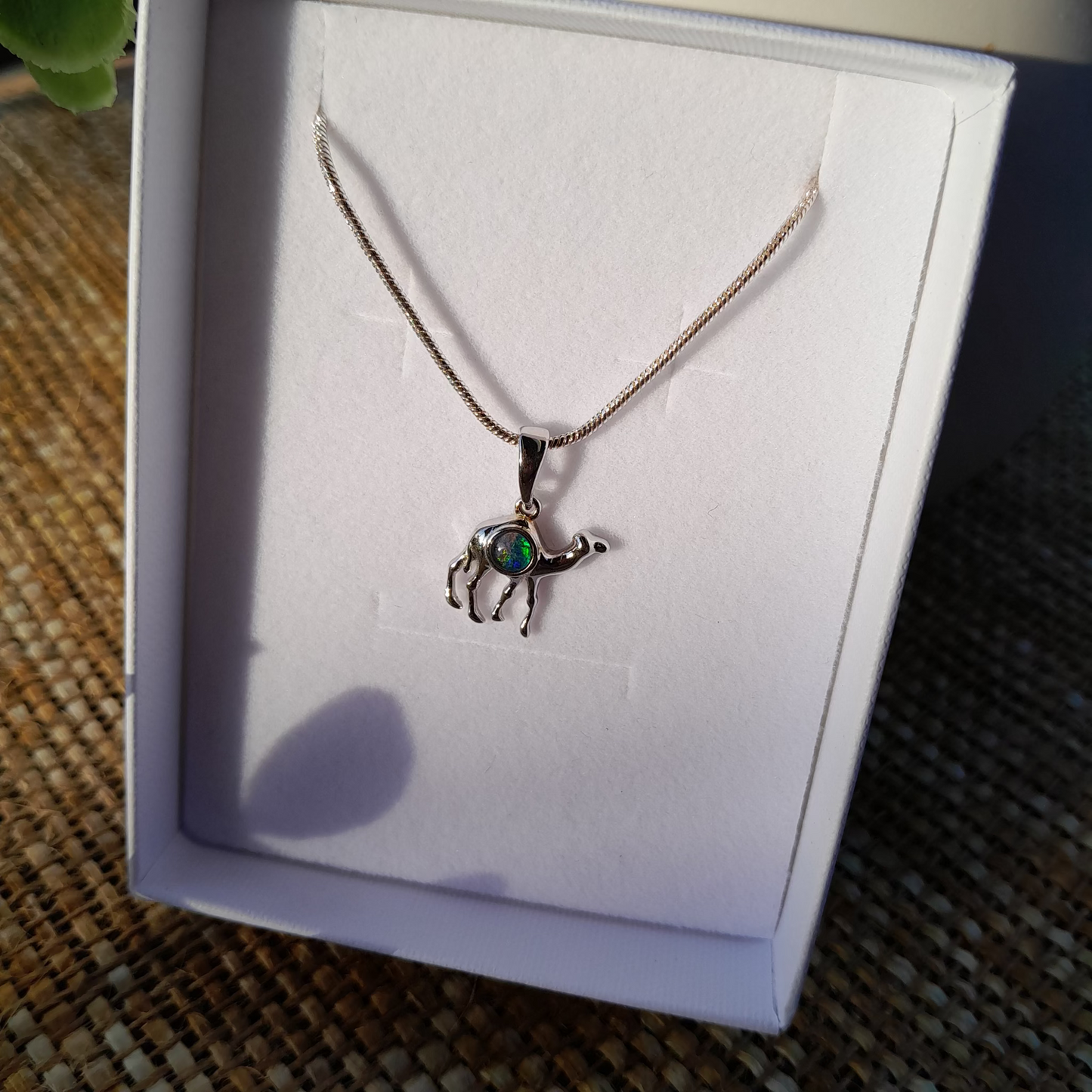 ✨Coober Pedy ~ Desert Spirit Opal Camel Necklace – Sterling Silver