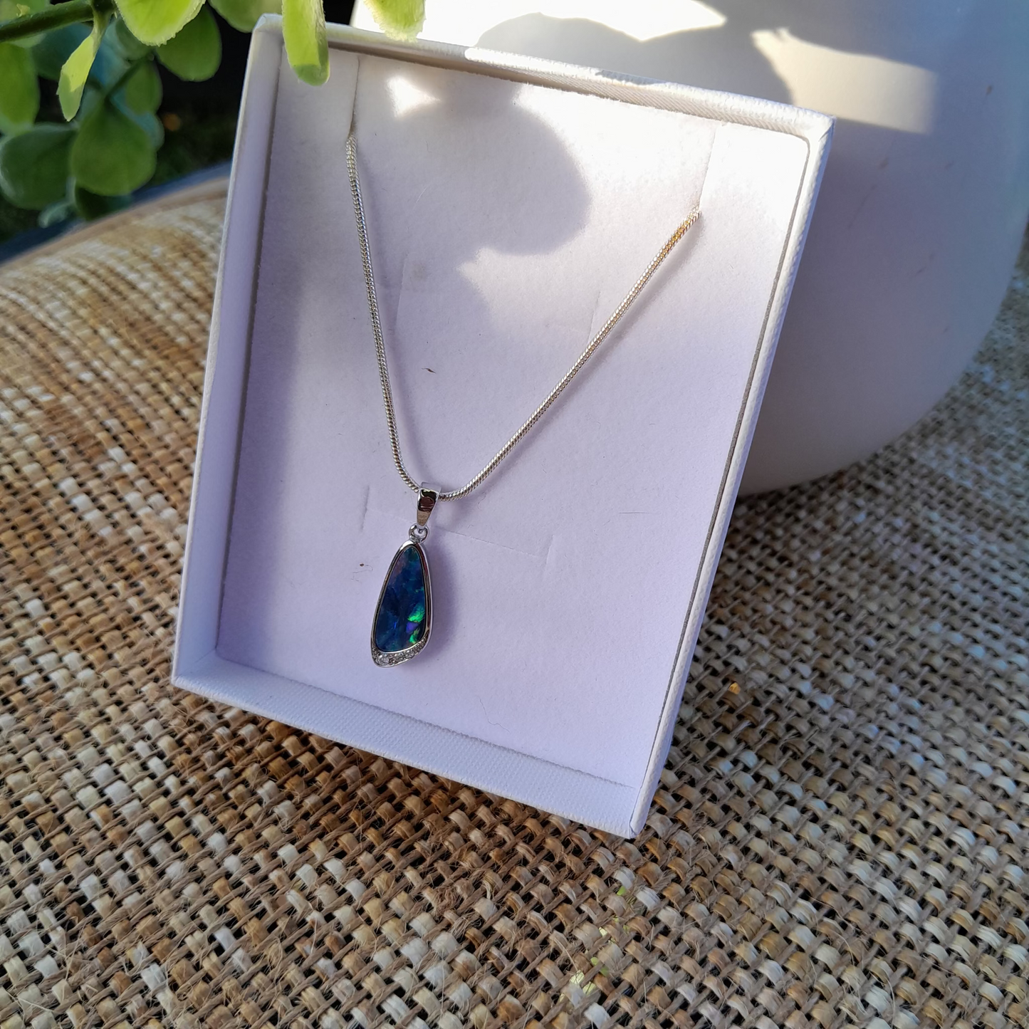 ✨ Ocean Light Coober Pedy Australian Opal Necklace – A Touch of Calm & Intuition