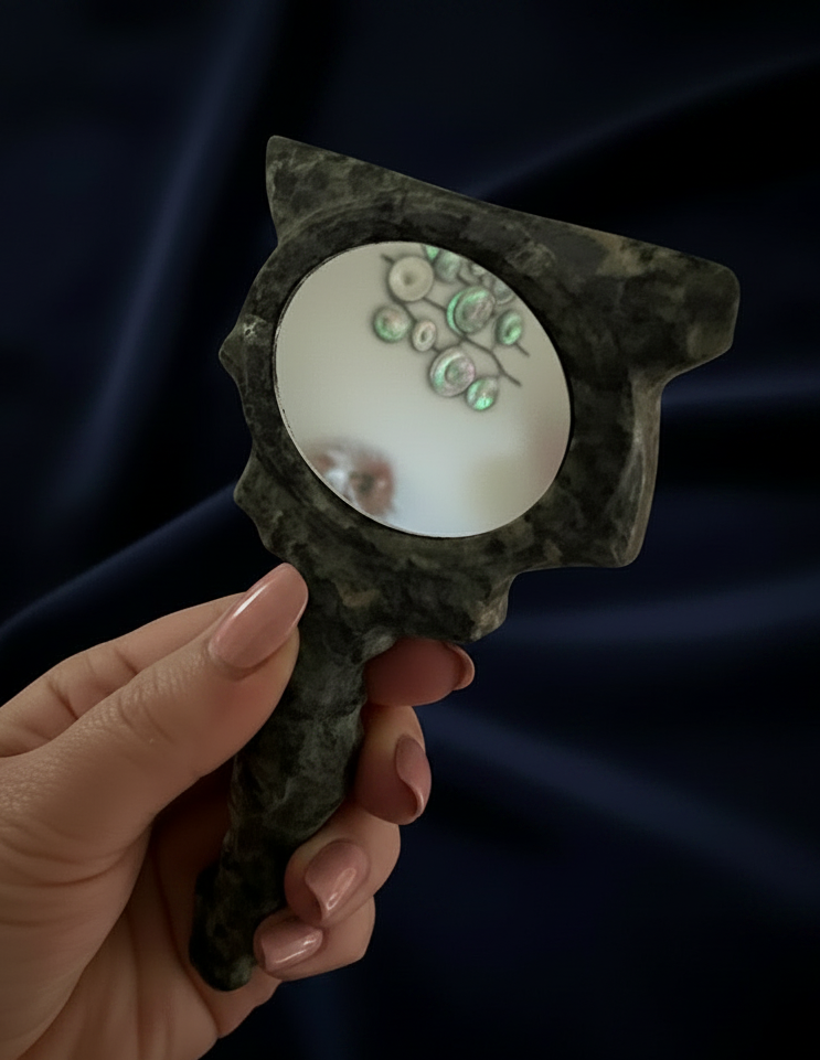 ✨ Larvikite Mystic Mirror Carving ✨