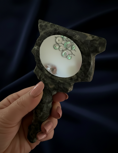 ✨ Larvikite Mystic Mirror Carving ✨