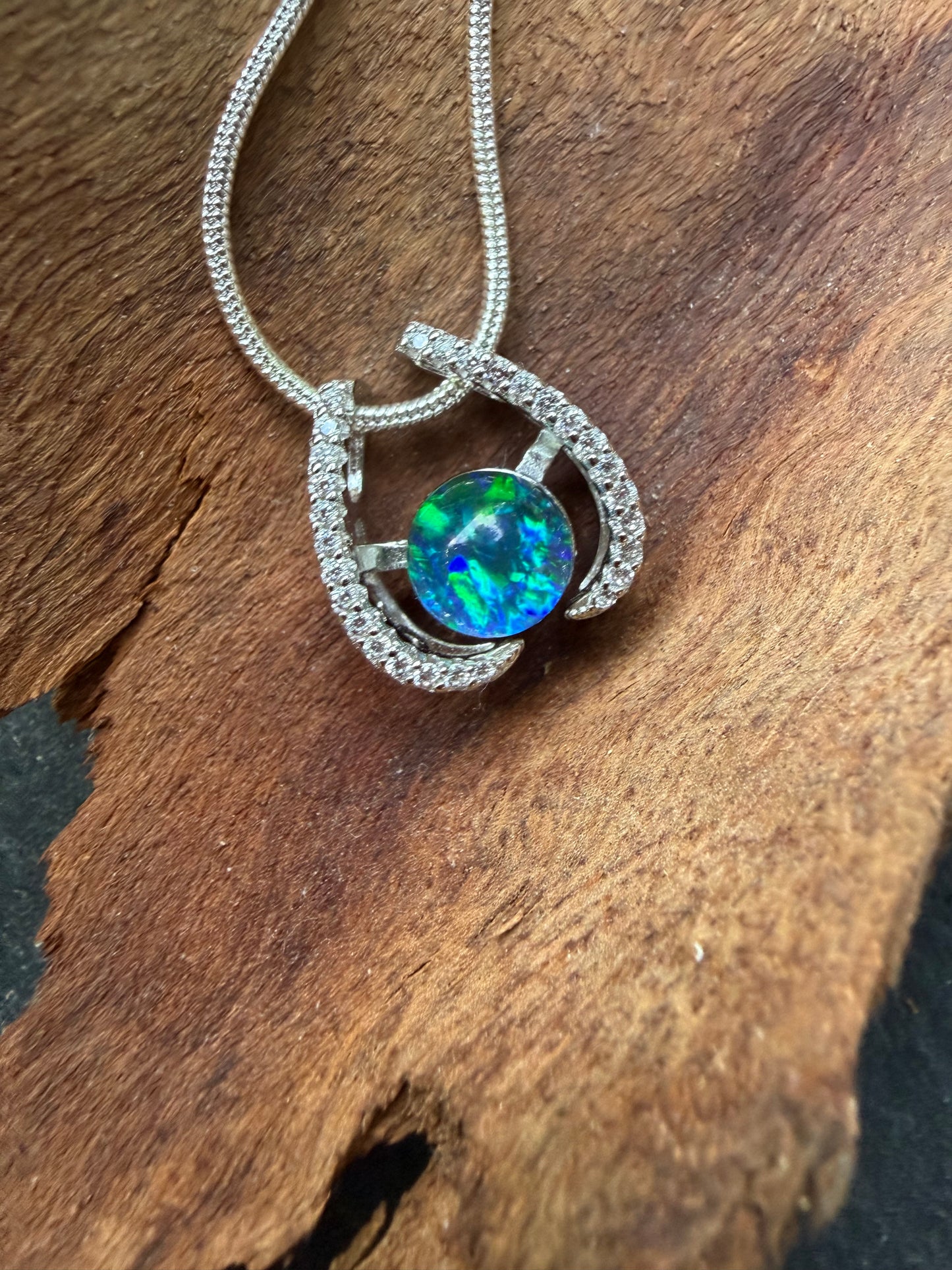 Opal No. 7 — Eclipse Bloom Pendant