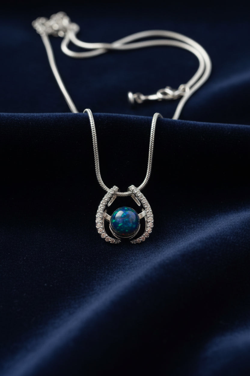 Opal No. 7 — Eclipse Bloom Pendant