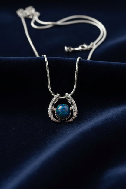Opal No. 7 — Eclipse Bloom Pendant