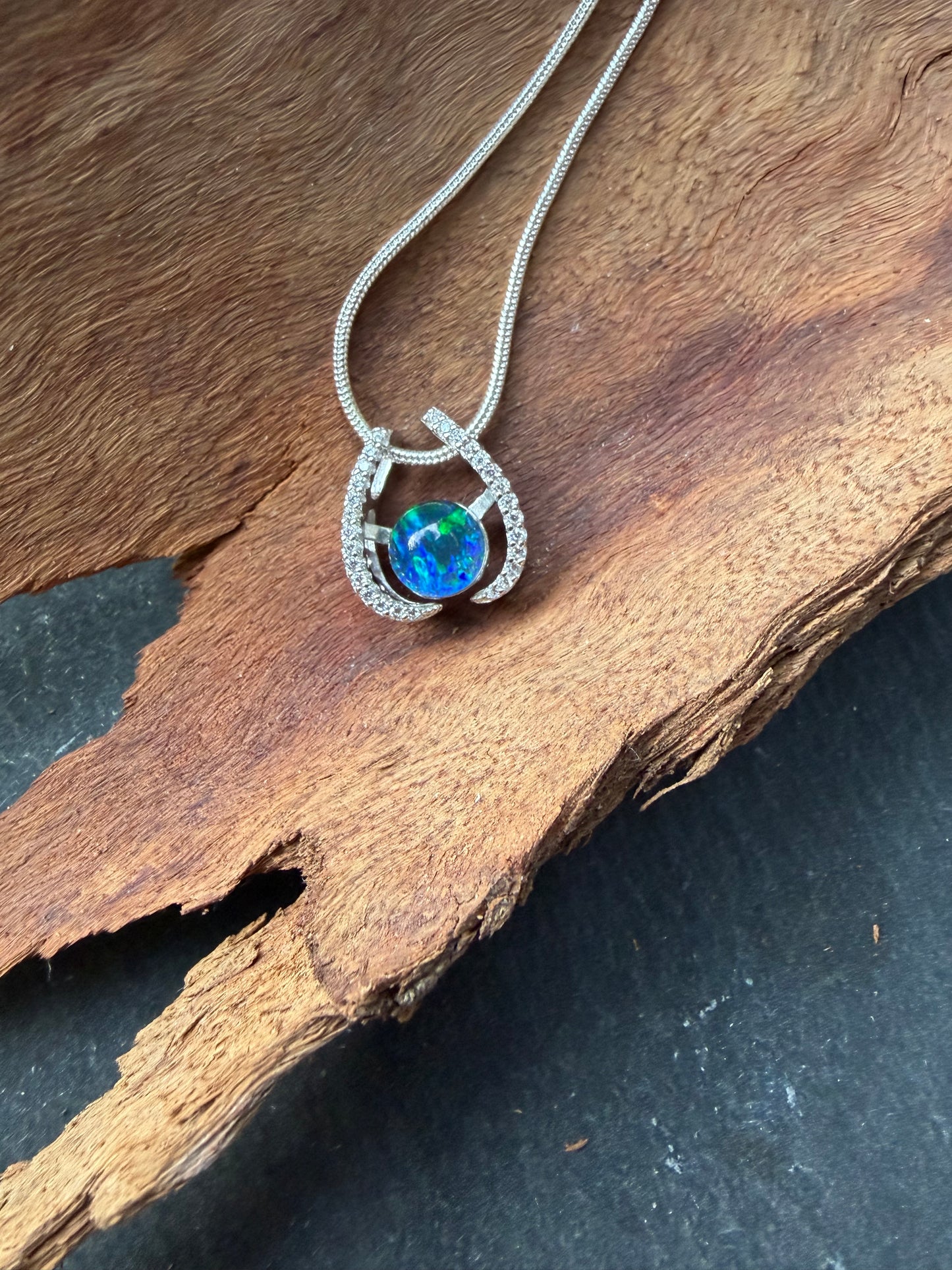 Opal No. 7 — Eclipse Bloom Pendant
