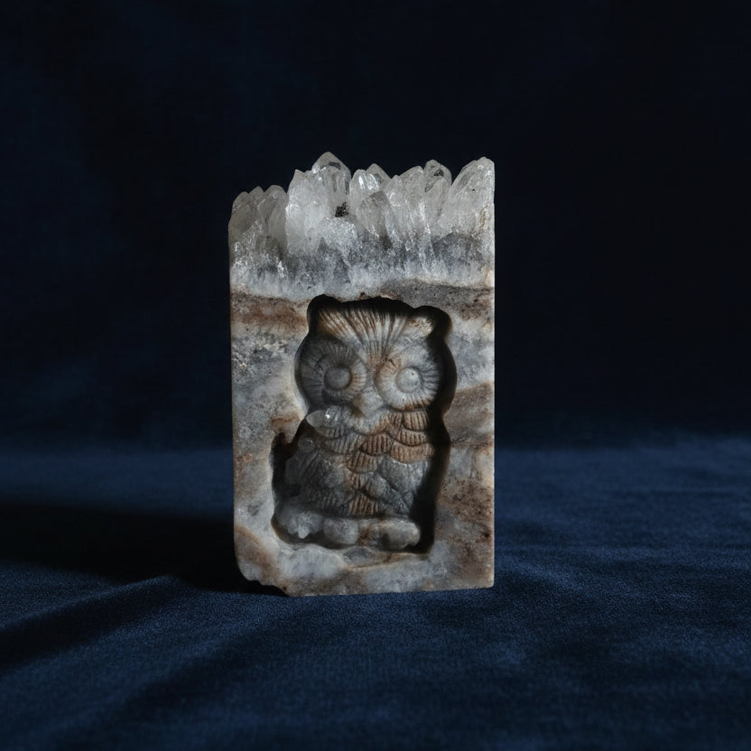 Owl Crystal Cave Display