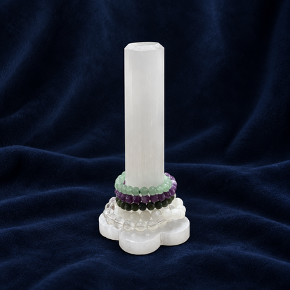 Celestial Selenite Bracelet Charging Stand – 20 cm