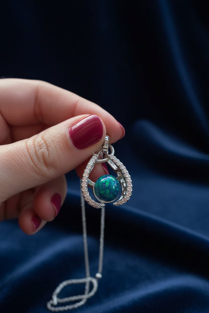 Opal No. 7 — Eclipse Bloom Pendant