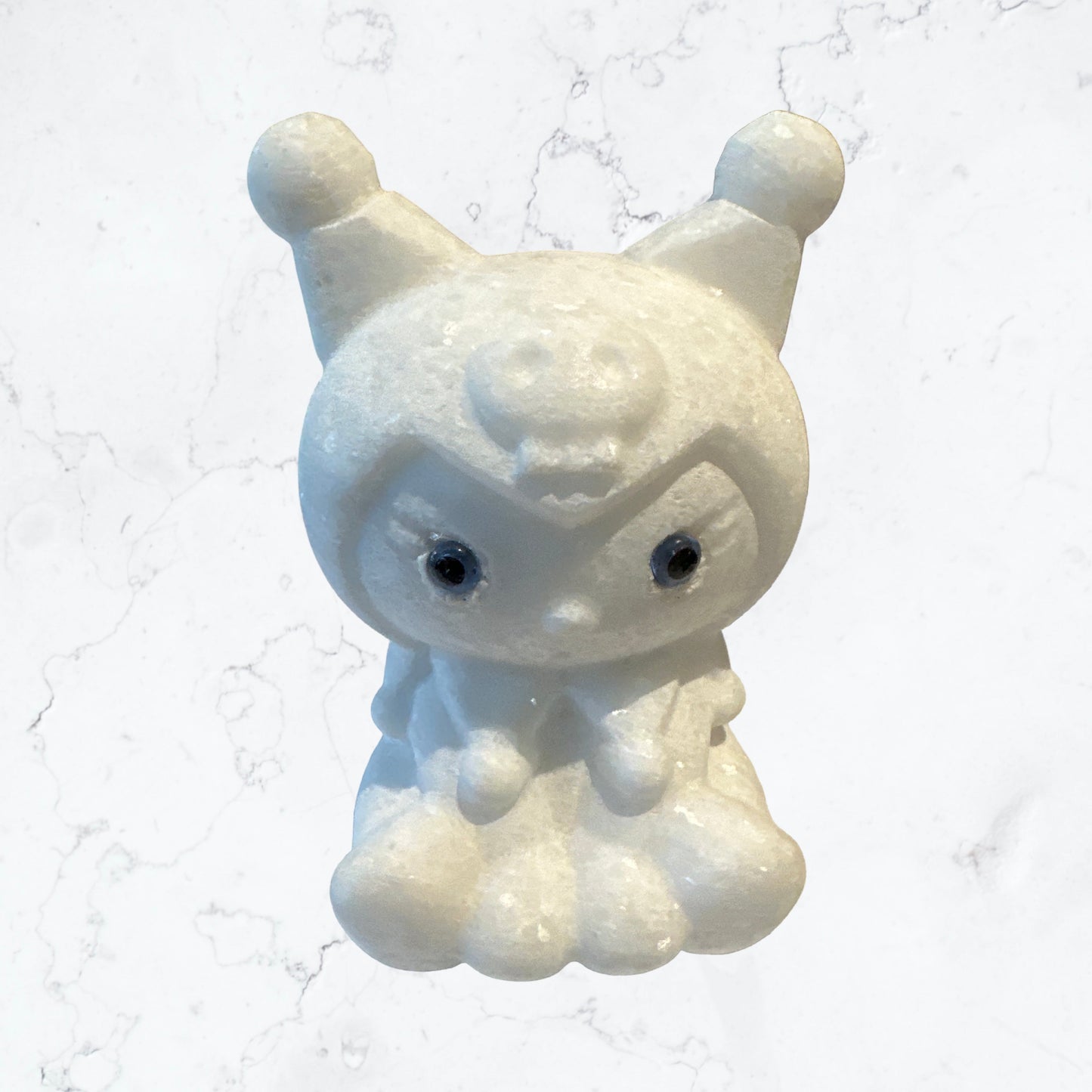 💎 Adorable White Jade Kuromi Carving – Harmony & Protection Crystal