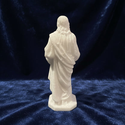 Sacred Heart Carving – White Jade