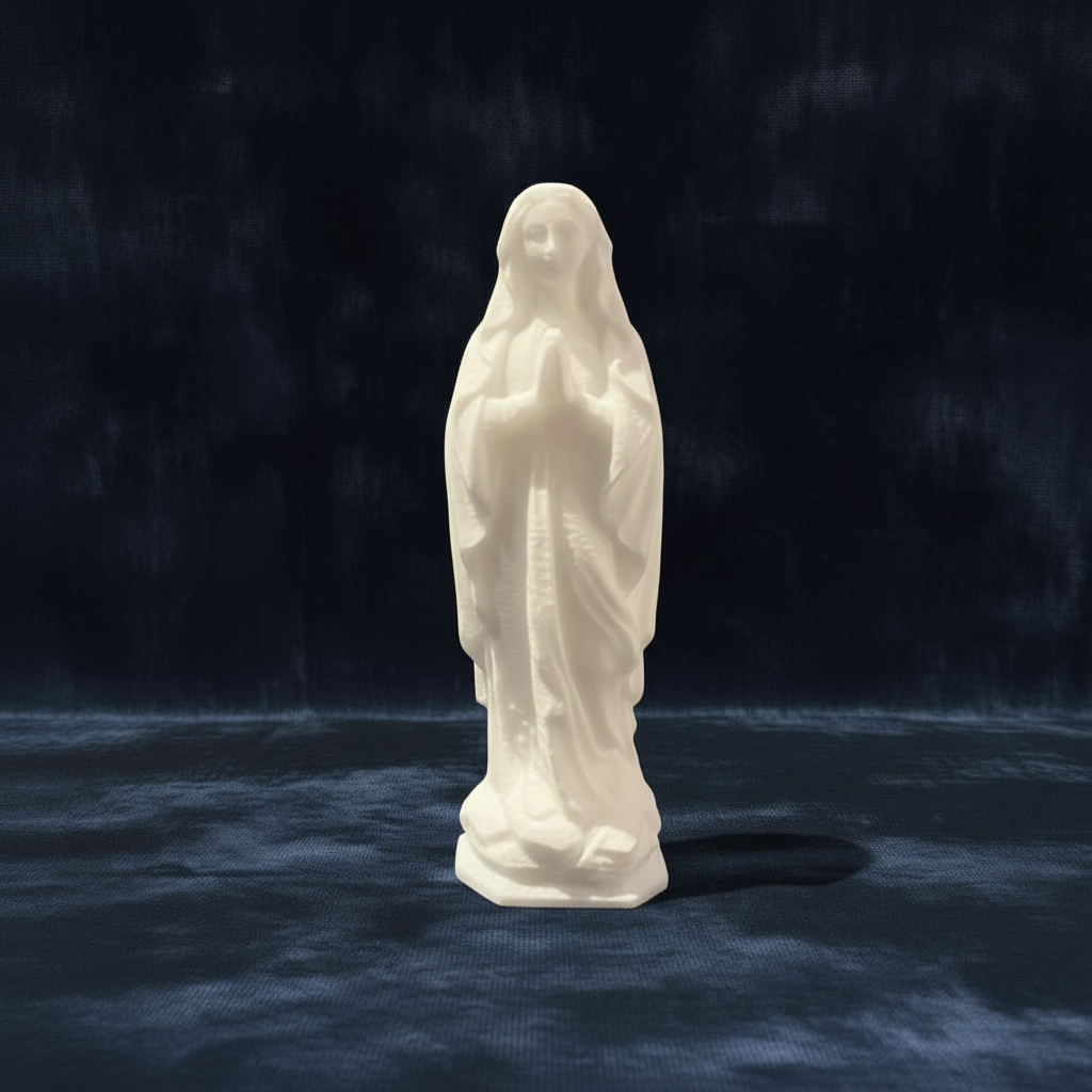 White Jade Madonna Carving