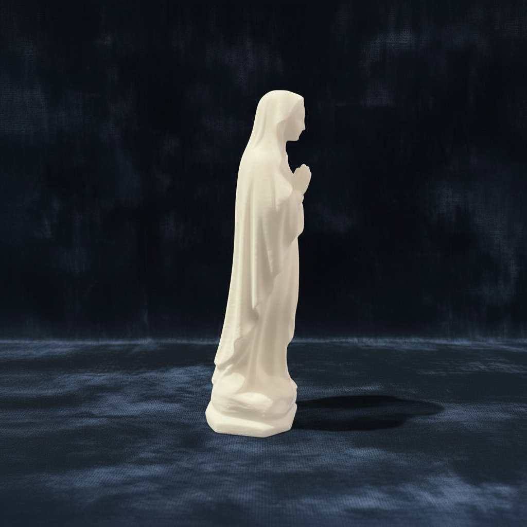 White Jade Madonna Carving