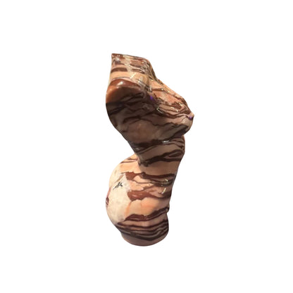 Zebra Jasper Goddess Carving with Quartz & Dendritic Inclusions