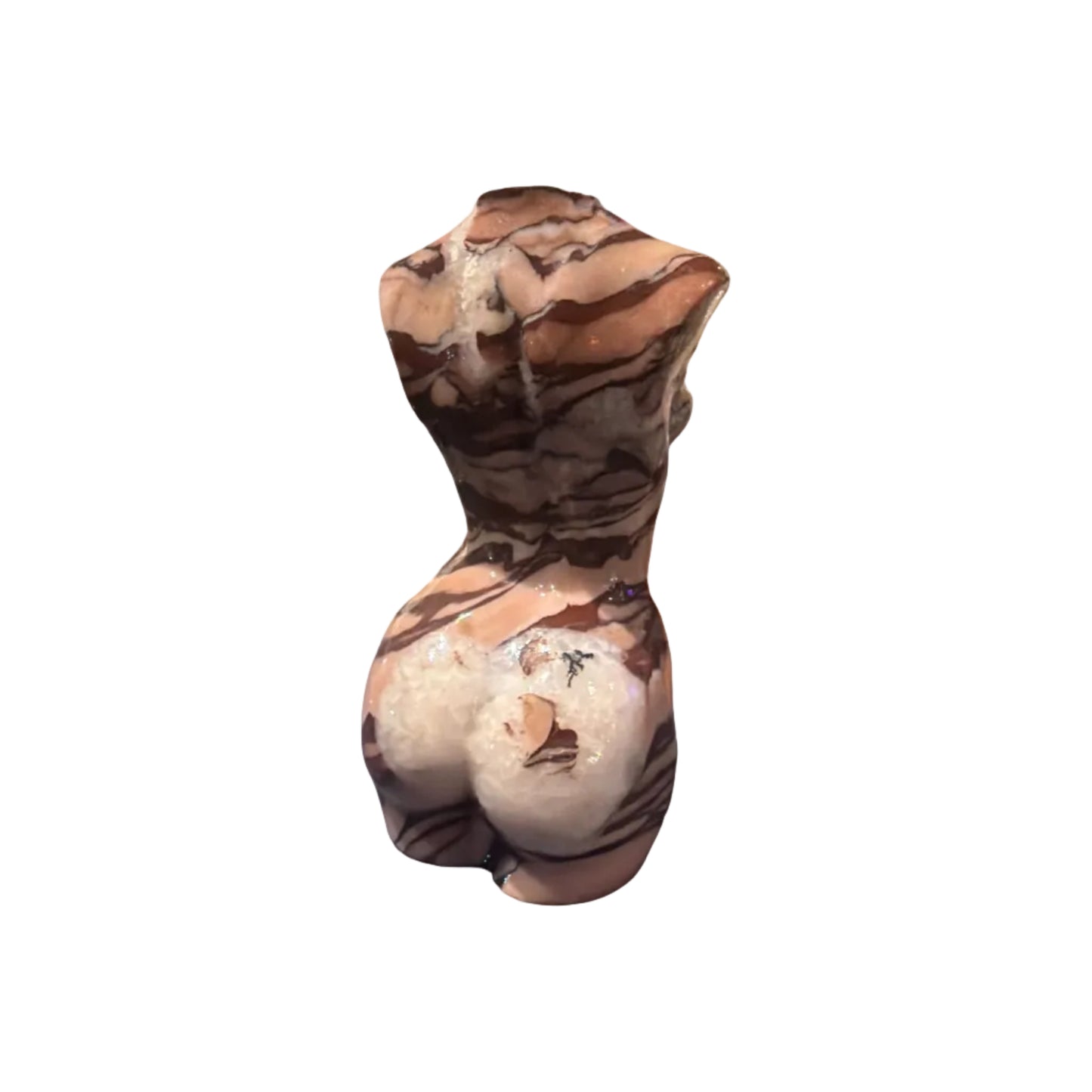 Zebra Jasper Goddess Carving with Quartz & Dendritic Inclusions