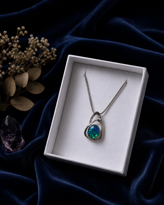 Opal No. 17 — Coober Pedy Celestial Flow Necklace ✨