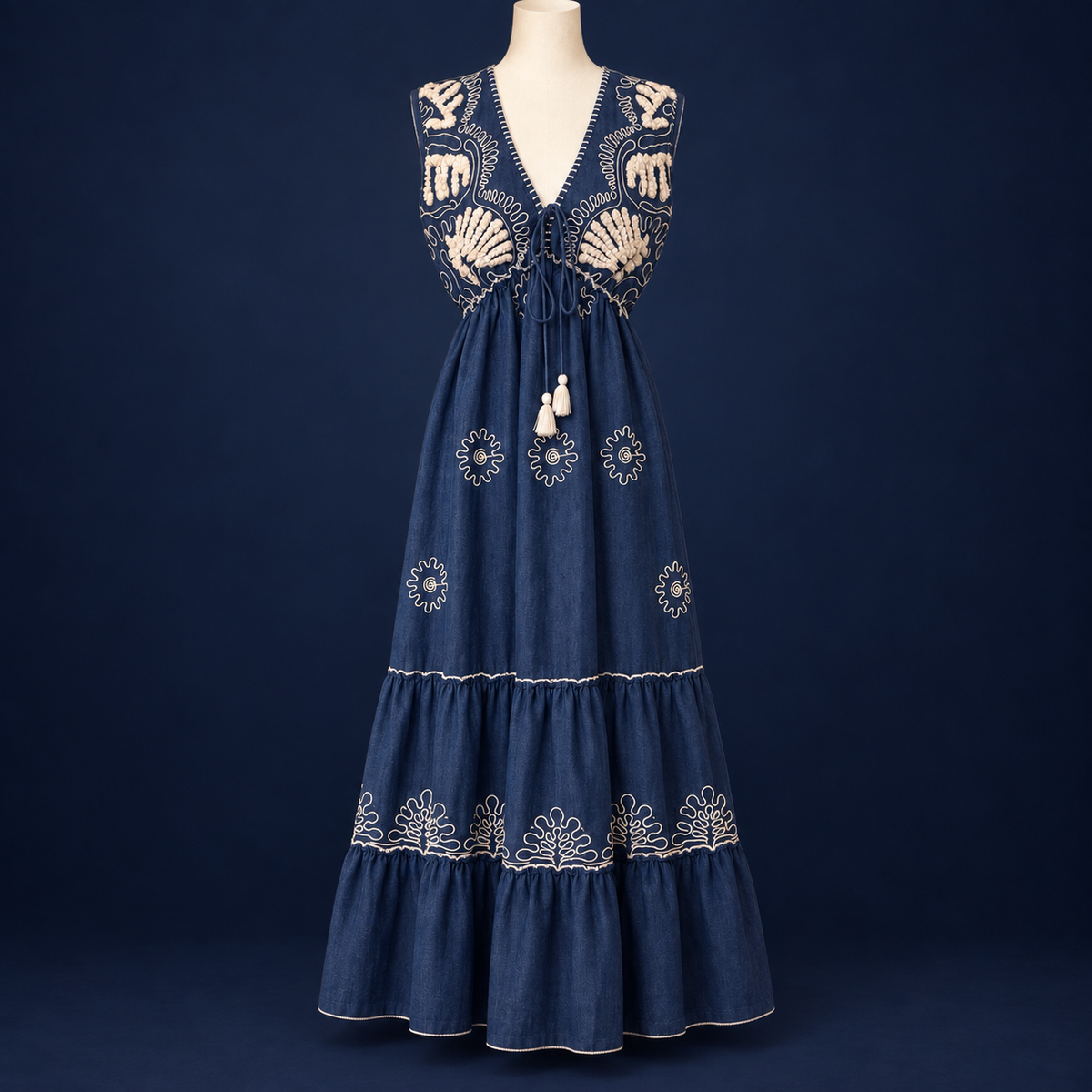 Midnight Bloom Maxi Dress