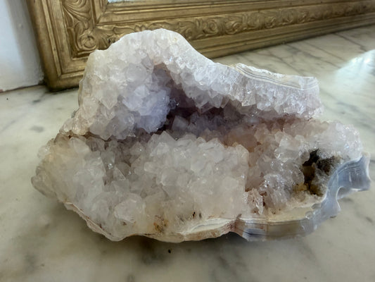 Clear Quartz Geode Cluster – Natural Crystal Formation