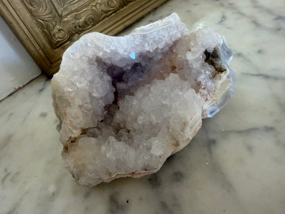 Clear Quartz Geode Cluster – Natural Crystal Formation