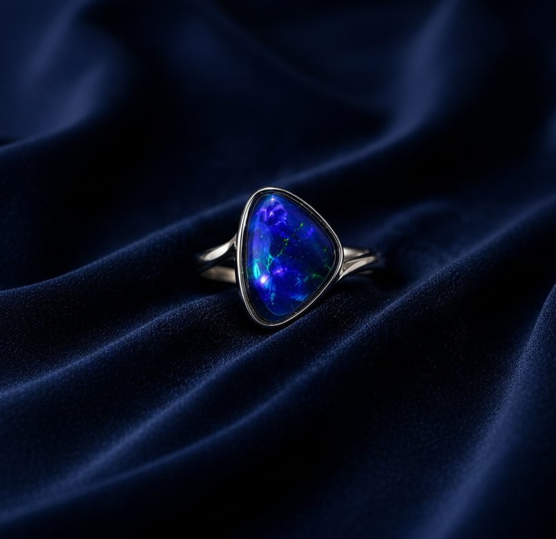 Opal No. 5 Ocean Veil Opal Ring • Size N /7 ✨