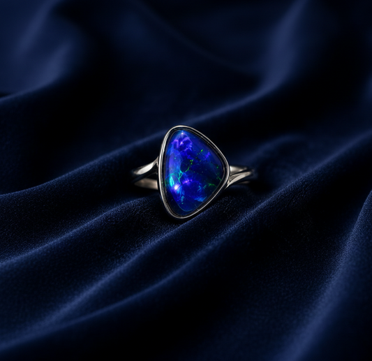 Opal No. 5 Ocean Veil Opal Ring • Size N /7 ✨