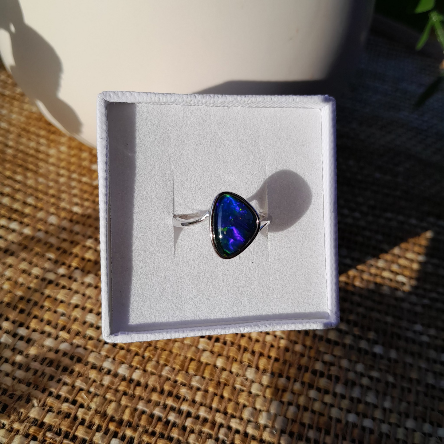 Opal No. 5 Ocean Veil Opal Ring • Size N /7 ✨