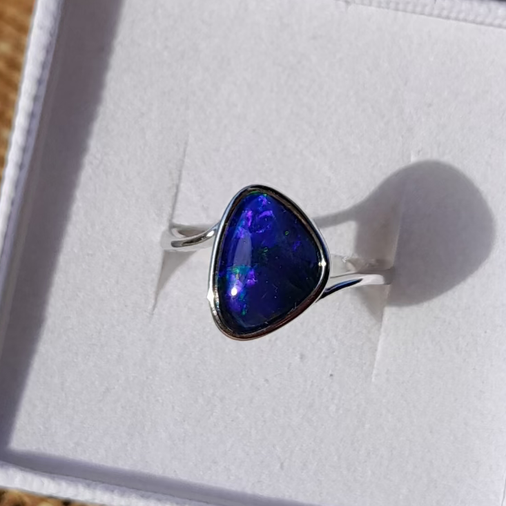 Opal No. 5 Ocean Veil Opal Ring • Size N /7 ✨