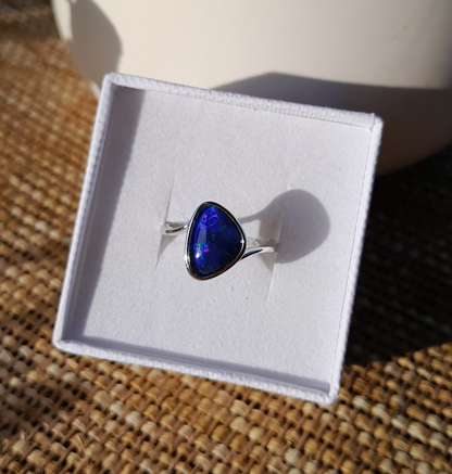 Opal No. 5 Ocean Veil Opal Ring • Size N /7 ✨