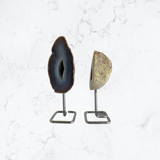 Agate Geode on Metal Stand - Enchant & Delight