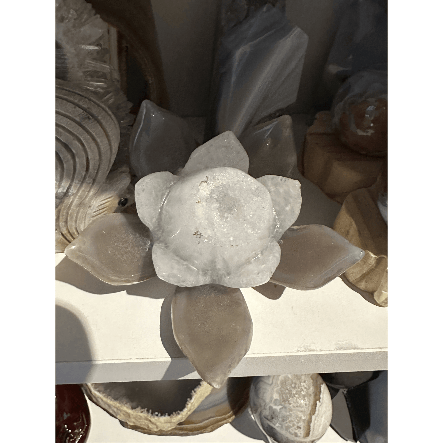 Agate Lotus Flower carving - Enchant & Delight