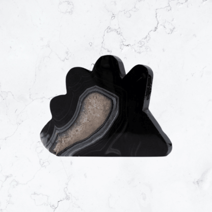 Black Agate with Quartz Crystal - Enchant & Delight