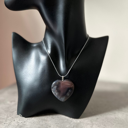 Botswana Agate Heart Pendant - Enchant & Delight
