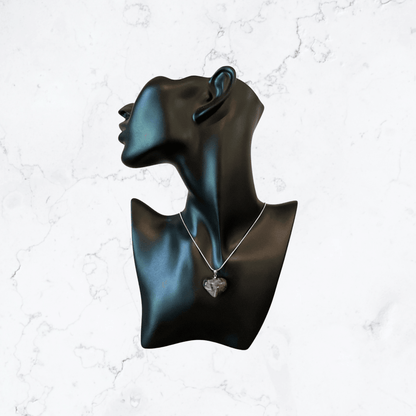 Chevron Amethyst heart pendant - Enchant & Delight